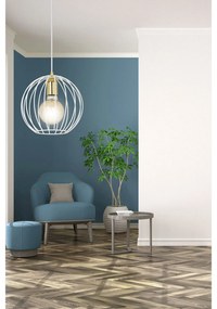 Sospensione Contemporanea Omoikane Acciaio Bianco 1 Luce E27 Ip20