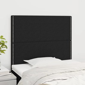 Testiera 2 Pz Nera 80x5x78/88 Cm İn Tessuto /