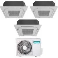 Climatizzatore Condizionatore Hisense Trial Split a Cassetta 9+9+12 con 3AMW62U4RFA R-32 Wi-Fi Optional 9000+9000+12000 con Telecomando e Pannello Incluso - Novit