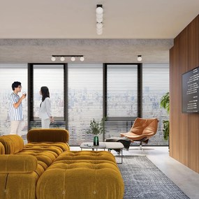 Lampada da soffitto nera con paralume in vetro ø 12 cm Umerta - Sollux