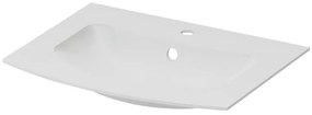 Lavabo a incasso rettangolare Soho L 62 x H 1.2 x P 49 cm in resina bianco opaco