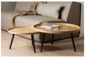 Tavolino beige e nero , ø 60 cm Mesa - WOOOD