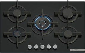 Bosch Serie 6 PPQ7A6I10 Piano cottura a gas 75 cm 5 fuochi Vetro Nero