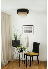 Brilagi -Plafoniera ASPEN LUNETA 1xE27/15W/230V diametro 45 nero/beige/color crema