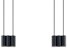 Cesur 6 Lampada a Sospensione Black - Lucande