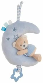 Peluche con Sonagli Azzurro Orso Luna Velluto 25 cm 25cm