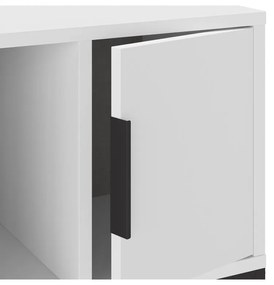 Comodino bianco con ripiani Lani - Marckeric