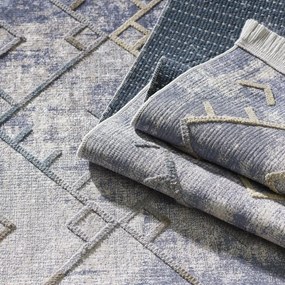 Moderno tappeto grigio con nappe in stile scandinavo Larghezza: 160 cm | Lunghezza: 230 cm