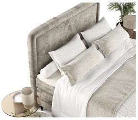 Letto boxspring marrone chiaro 140x200 cm Dove - Maison de Rêve