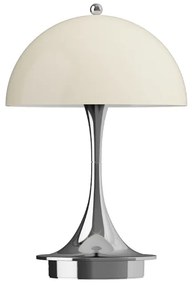 Panthella 160 Portable Lampada da Tavolo V3 Cromo Opale Beige - Louis Poulsen