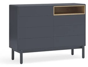 Cassettiera bassa grigio scuro 120x90 cm Corvo - Teulat