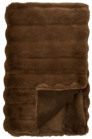 Coperta marrone in pelliccia finta 130x180 cm Galena – House Nordic