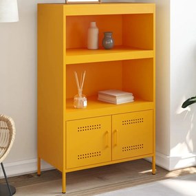 Credenza giallo senape 68x39x113 cm in acciaio