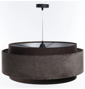 Lampadario a sospensione con filo DOBLO 1xE27/60W/230V marrone/argento d.60 cm