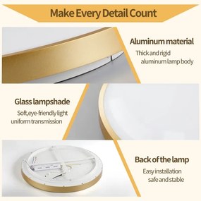 Brilagi - Lampada LED dimmerabile GLASS POOL DOUBLE LED/80W/230V 60 cm dorata + telecomando