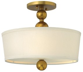 Lampadario Contemporaneo Zelda Acciaio Ottone Vintage Vetro 3 Luci E27