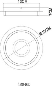 Globo 48046D - Plafoniera LED ZARA LED/8W/230V 3000K Ø 16 cm