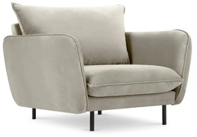 Poltrona in velluto beige Vienna - Cosmopolitan Design