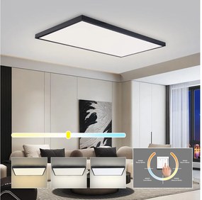 Brilagi - Plafoniera da bagno FRAME LED/96W/230V 120x60 cm IP44 nera