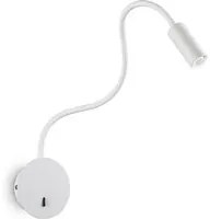 Applique Moderna Focus-2 Metallo Bianco Led 3,5W 3000K Luce Calda