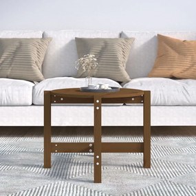 Tavolino da salotto miele Ø 62,5x45cm in legno massello di pino