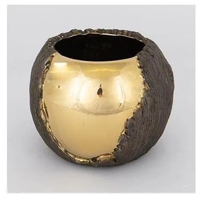 Vaso di fiori diametro 18,5 cm oro/marrone
