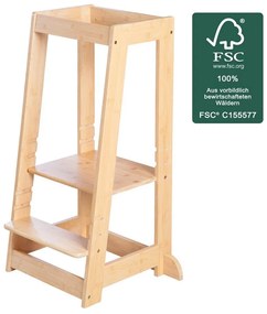 Torre di apprendimento di colore naturale in bambù – Roba