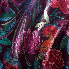 Set copripiumino e federa viola in velluto per letto singolo 135x200 cm Bridgerton Kate Floral – Catherine Lansfield