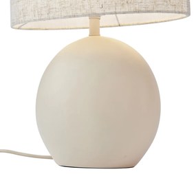 Lampada da tavolo Japandi beige con paralume in lino - Timo