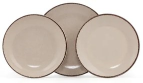 Set da tavola 18 pezzi beige/porcellana