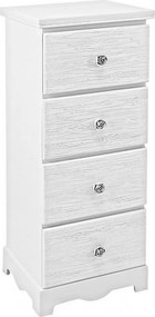 Cassettiera Blanc 4 Cassetti S in Legno...