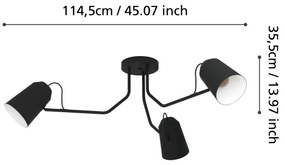 Eglo 900188 - Lampadario a plafone LORETO 3xE27/25W/230V