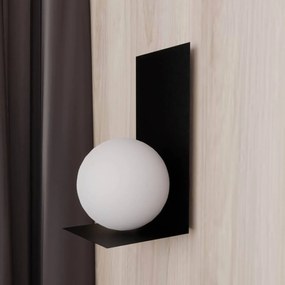 EMIBIG LIGHTING Applique forma 5, 15 cm x 30 cm, nero/opale