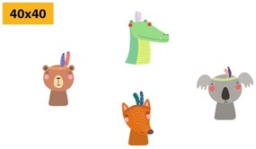 Set di quadri – Indiani animali adorabili