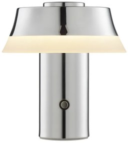 Brilliant - Lampada da tavolo LED KINICH, dimmerabile e ricaricabile, con controllo touch, LED 2,5W/5V 2700K cromo lucido