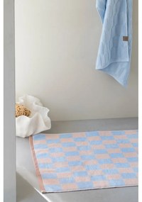 Tappetino da bagno in cotone biologica blu e rosa 50x80 cm Retro - Mette Ditmer Denmark