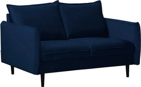 Divano blu scuro con rivestimento in velluto 138 cm Juli – Ropez