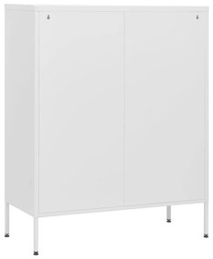 Cassettiera bianca 80x35x101,5 cm in acciaio