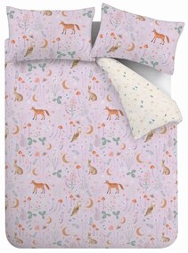 Set copripiumino e federa lavanda per letto singolo 135x200 cm Enchanted Twilight Animals – Catherine Lansfield