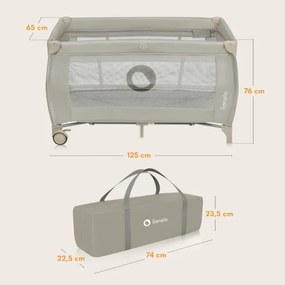 Lionelo - Lettino da viaggio STEFI PLUS Beige Cappuccino