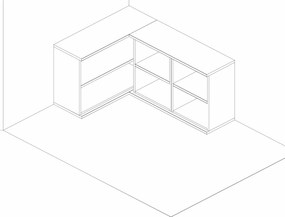 Madia ad angolo moderna 90x123 cm