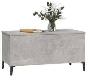 Tavolino salotto grigio cemento 90x44,5x45 cm legno multistrato