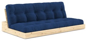Divano letto in velluto a coste blu 196 cm Base - Karup Design
