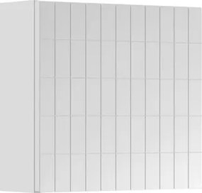 Pensile bagno Pixel Grid laccato opaco bianco, 1 anta apertura da sinistra P 17 x L 40 x H 40 cm
