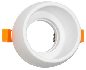 Portafaretto GU10 e MR16 in Gesso Pitturabile Tondo Foro Ø65mm