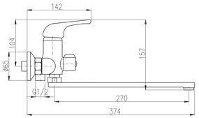 RAV Slezák SA053.5 - Miscelatore per vasca SAZAVA cromo lucido