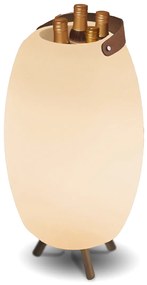 Lampada da terra bianca 72,5 cm con LED e diffusore dimmerabile RGB IP44 con telecomando - Apolo