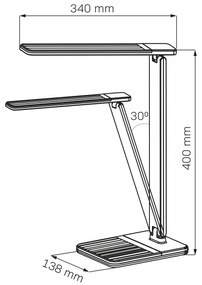 Lampada da tavolo LED dimmerabile con funzione Touch PRESTIGE LED/12W/230V 2700/6500K nero