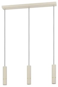 Eglo 901152 - Lampadario LED a sospensione con filo CAMINIA 3xGU10/5W/230V 3000K beige
