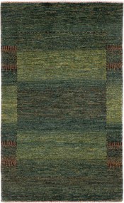 Loribaft Tappeto 140 x 80 Verde (Iran) Annodato A Mano